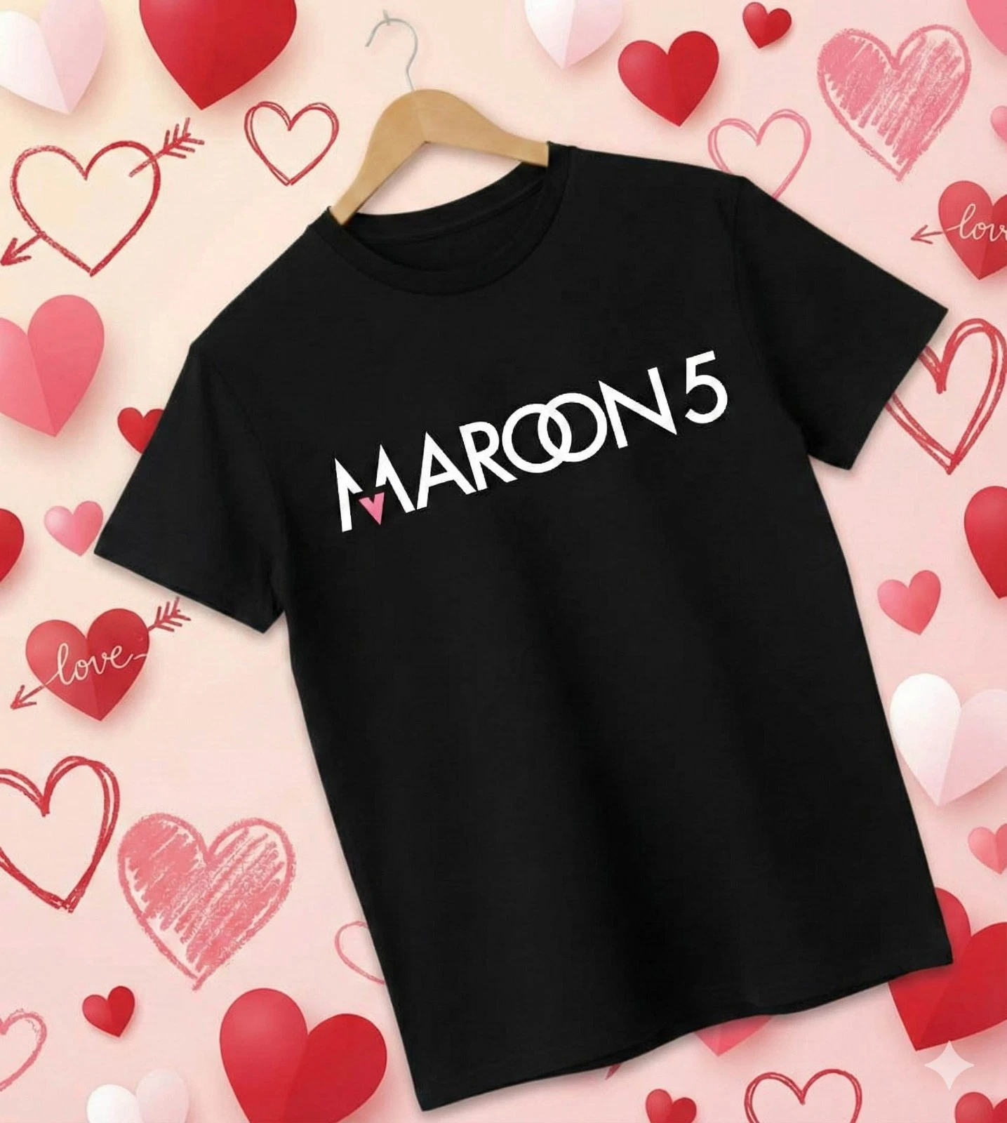 Maroon 5 T-Shirt Black Tee Top Concert Tour Merch 2026 UK Festival