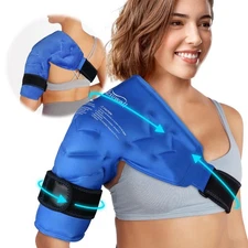 Shoulder Ice Pack Rotator Cuff Cold Compression, Reusable Gel Ice Pack Should...