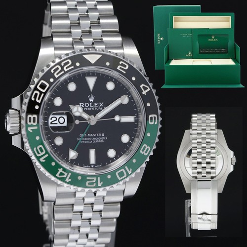 2025 NEW PAPERS Rolex GMT-Master II SPRITE 126720 VTNR Green Black Jubilee Steel