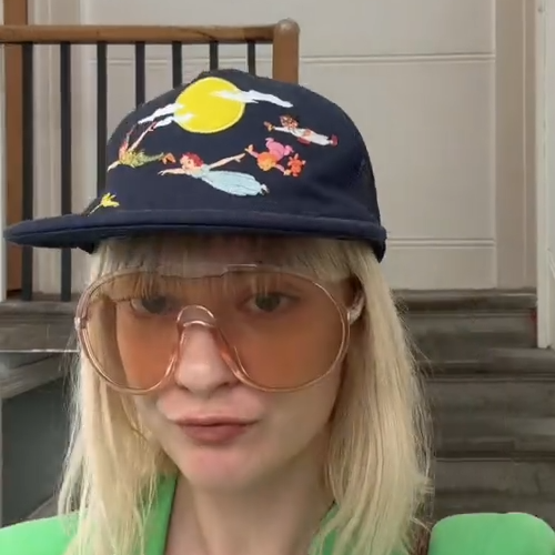 Zara x Harry Lambert x Disney Peter Pan Five Panel Cap Navy Blue