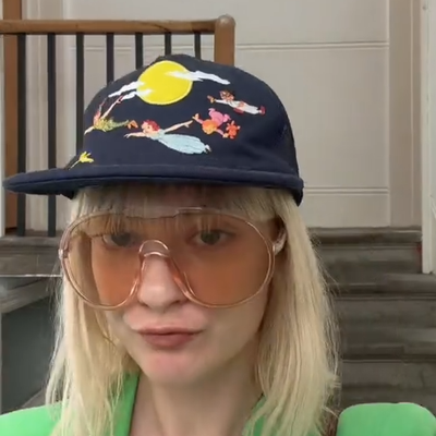 セリーヌ Zara x Harry Lambert x Disney Peter Pan Five Panel Cap Navy Blue