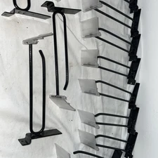 19 Slatwall BLACK Hooks 7" w Label Holder Slot Board Accessories Slat wall Panel