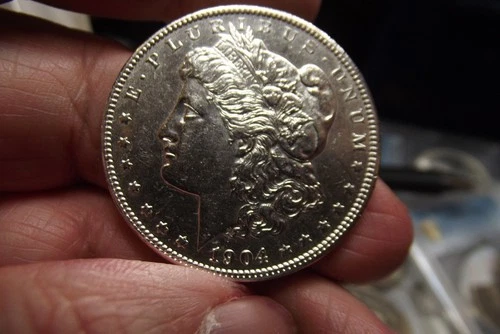 1904-P Better Date Morgan Silver Dollar AU++  Gorgeous Coin!!! Looks UNC in hand