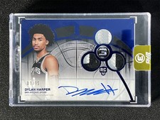 1/15 ≈1/1 ! 2025-26 Topps Three 3 Dylan Harper Blue 3 Triple Patch Auto RC RPA