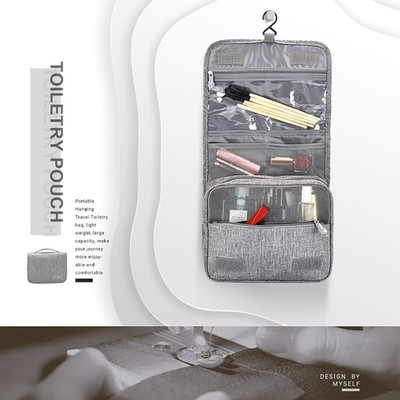 Water-Resistant Nylon Hanging Travel Toiletry Makeup Bag 6 Colors