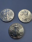 Lot of 3 - 2014 American Silver Eagle 1 oz .999 Fine Silver BU Coins