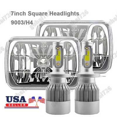 7X6 5X7 Inch Square LED Headlight For Chevy Chevette 1979-1987 H6054 H6014 H5054