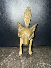 Vintage Brass Fox Door Knocker 6.5” Tall