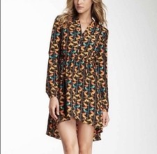 Romeo and Juliet bird dress fall colors high low mini Size Medium