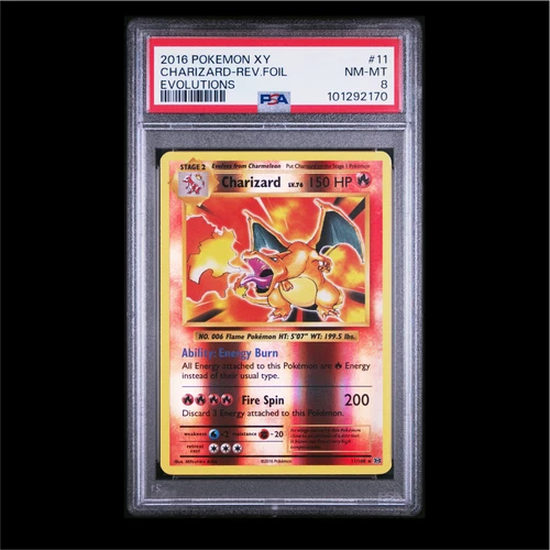 ▸ Charizard | XY: Evolutions | Reverse Holo | 8/108 | PSA 8