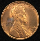 1946 S Brilliant UNC 🔴RED🔴 Lincoln Cent 🌟DEEP Orange Toning🌟 (25-127)