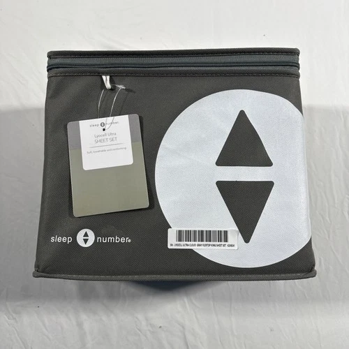 Sleep Number Lyocell Ultra Cloud Gray Flex top King Sheet Set