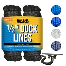 Dock Lines Boat Ropes Docking 1/2" Line Braided Mooring Marine Rope 25FT Nylon