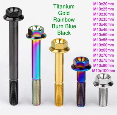 M10 Titanium Bolt Flange Hex Head DIN6921 20,25,30,35,40,45,50,60,70,80,100mm