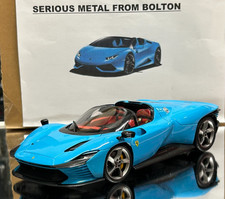 BBURAGO 18 16912BL 2023 FERRARI DAYTONA SP3 BLUE SIGNATURE SERIES - 1:18 SCALE