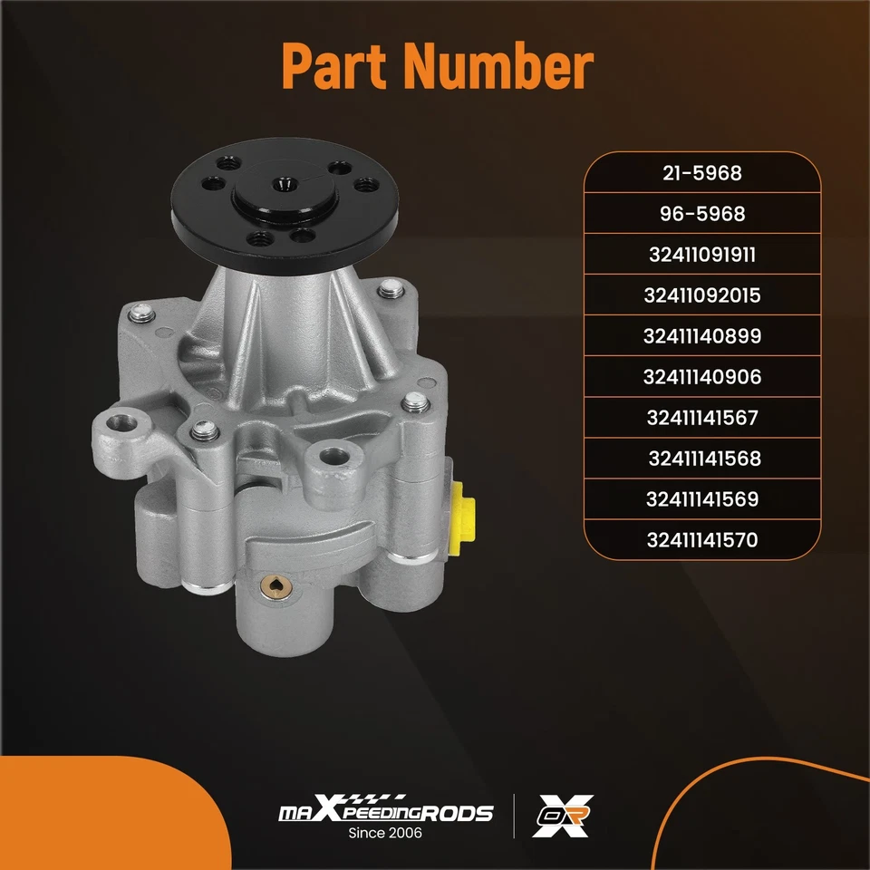 Power Steering Pump For BMW E39 530i 540i E39 740iL 840Ci 1994-2003 21-5968 - Image 2 of 4