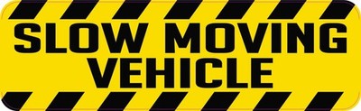 StickerTalk Slow Moving Vehicle Warning Magnet, 10 x 3 inches
