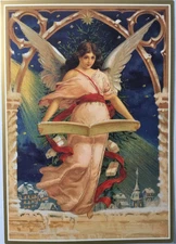 Marcel Schurman- Christmas- Vintage Angel With Book