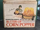 Vtg Hamilton Beach Butter-Up Corn Popper 500 Almond New Joe Namath Popcorn