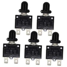 AC 125/250V Push Button Reset Circuit Breakers Thermal Overload Protector 10A