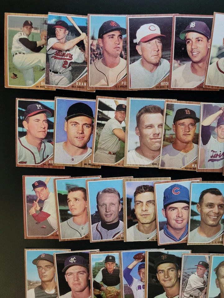 Lote de tarjetas de béisbol Topps 1962 - 47 tarjetas - Phil Ortega | Jim Brewer | ¡Más! Foto 2 de 4