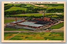 Vintage Linen Postcard North American Rayon Plant Elizabethton TN