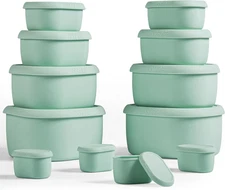 12Pcs/Set Nesting Silicone Food Storage Containers with Lids, BPA Free Reusable 
