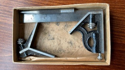Starrett No. 11 Patent Combination Square Set 6'' with Center Head & Hardened Bla