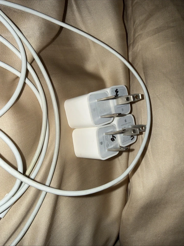Lote de 4 Cubos Adaptador de Corriente USB Original Cargador Apple iPhone 5w Genuino Foto 2 de 4