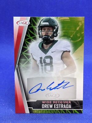 DREW ESTRADA Baylor SIGNED 2022 Sage Hit Rookie Autograph RED #A-DE SP RC AUTO
