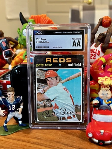 1971 Topps #100 Pete Rose Cincinnati Reds CGC Authentic Rare Card Exc Cond⚾️🏆