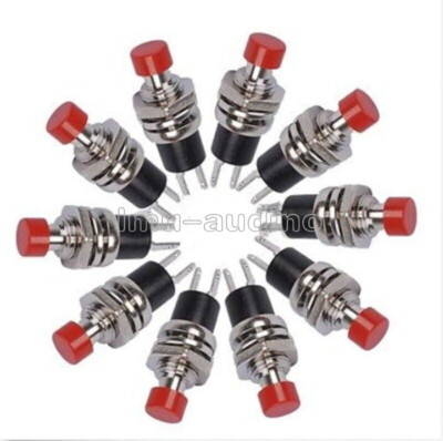 10X PBS-110 Red Lockless ON/OFF Push Button Switch Press the Reset Switch