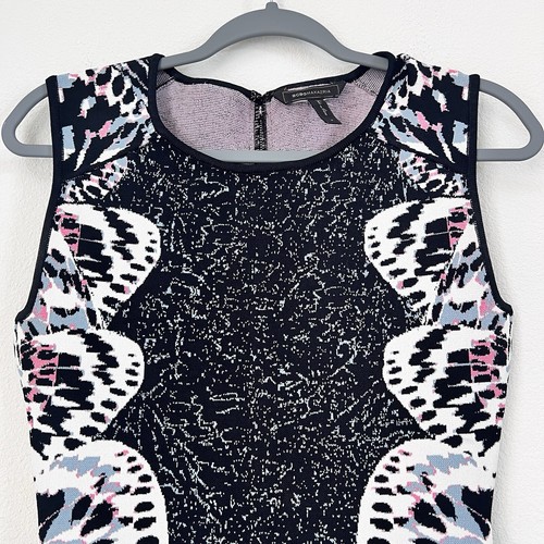 BCBG Maxazria Audrie Butterfly Knit Jacquard Bodycon Dress Gr. S Cocktail Evening - Bild 3 von 14