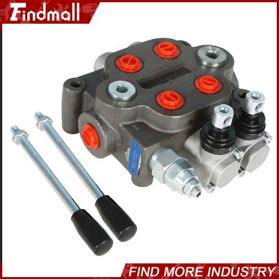 Hydraulic Directional Control Valve 2 Spool BSPP Tractor Loader，W/Joystick，25GPM