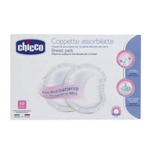 Chicco Quality Antibacterial Soft and Gentle Breast Pads 60 Pack in White Colour