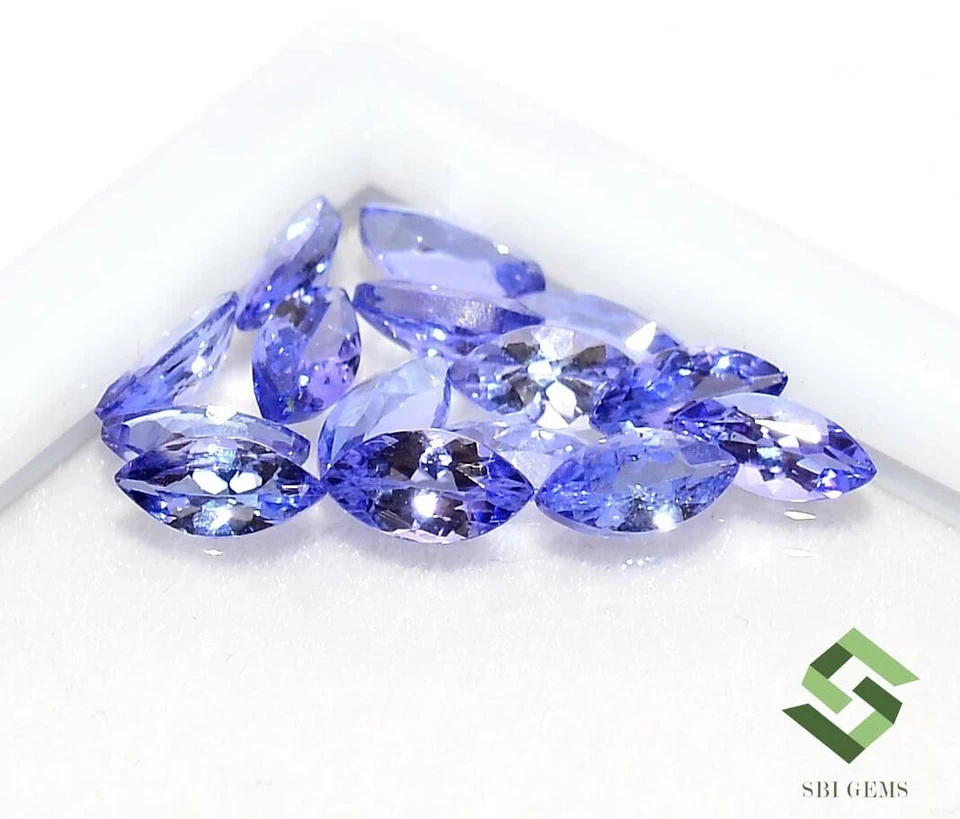 6x3 mm Natural Tanzanite Marquise Cut Lot 15 Pcs 3.83 CTS Calibrated Loose Gems - Image 4 of 4