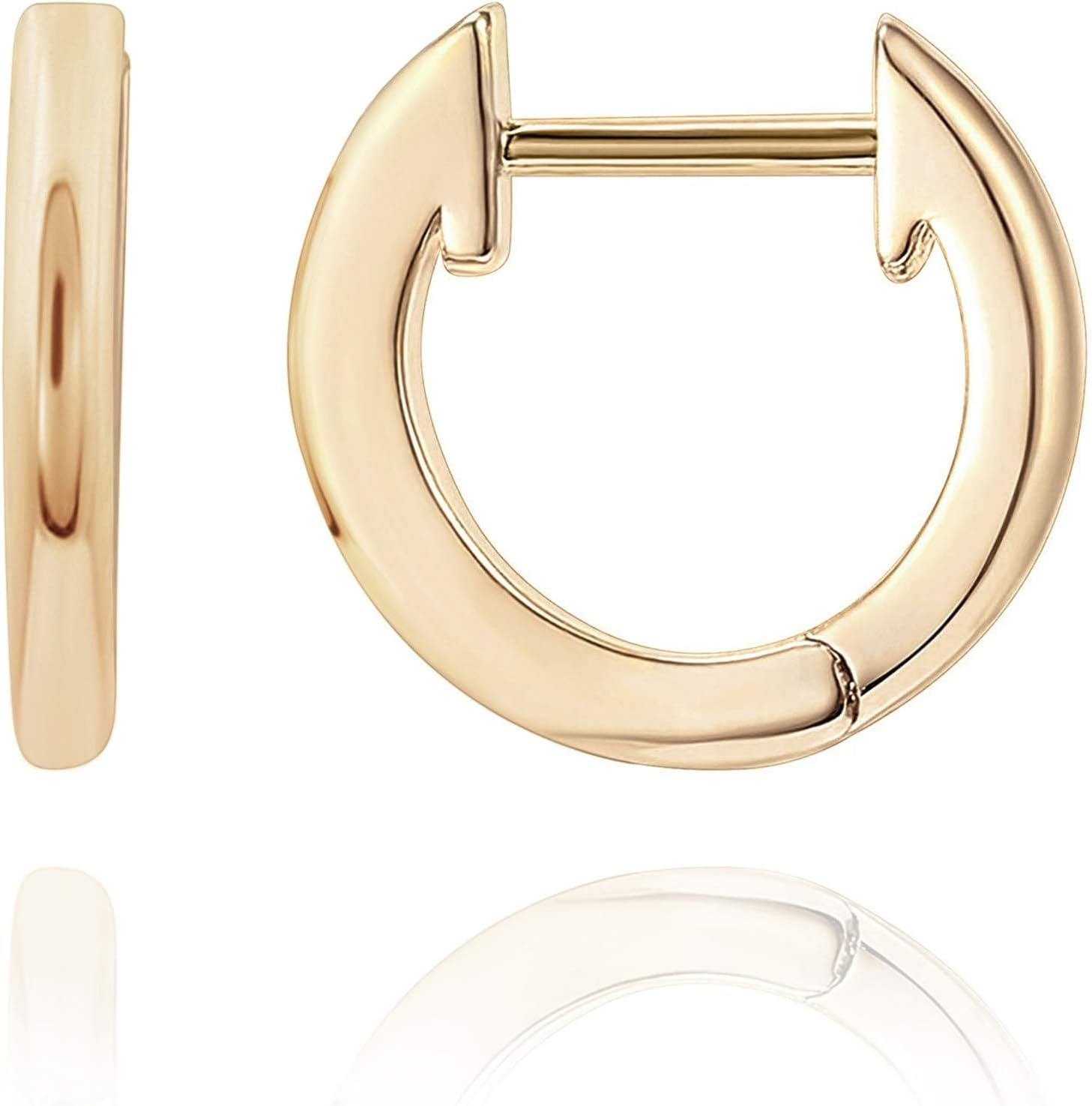 14K Gold Plated or Vermeil S925 Sterling Silver Huggie Cuff Earrings Stud