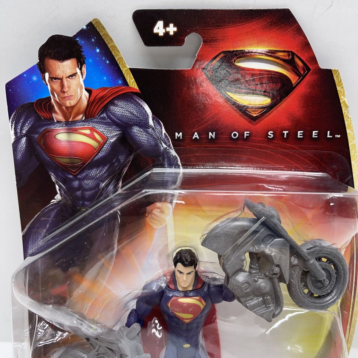 Review and photos of Man of Steel Split Cycle Superman action figure by  Mattel