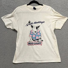 Vtg Spuds Mackenzie Bud Light Shirt Adult XL Beer Dog 1986 Sneakers Tag Hawaiian