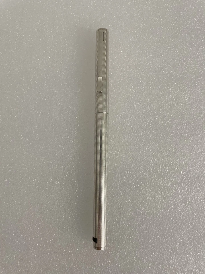 Pluma Estilográfica Italia Aurora Hastil Años 70, Plata de Ley Sólida, 14K B Nuevo en Caja Foto 2 de 4