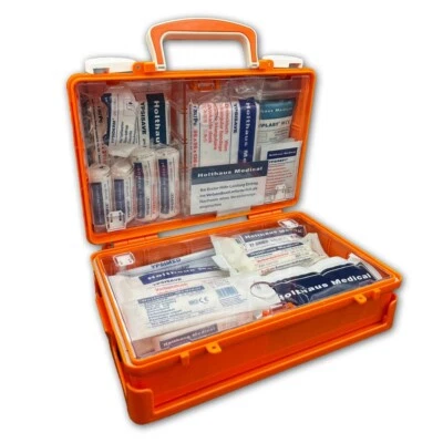 HOLTHAUS Betriebsverbandkasten mit Wandhalterung Neue DIN 13157 Erste Hilfe MHD 2031