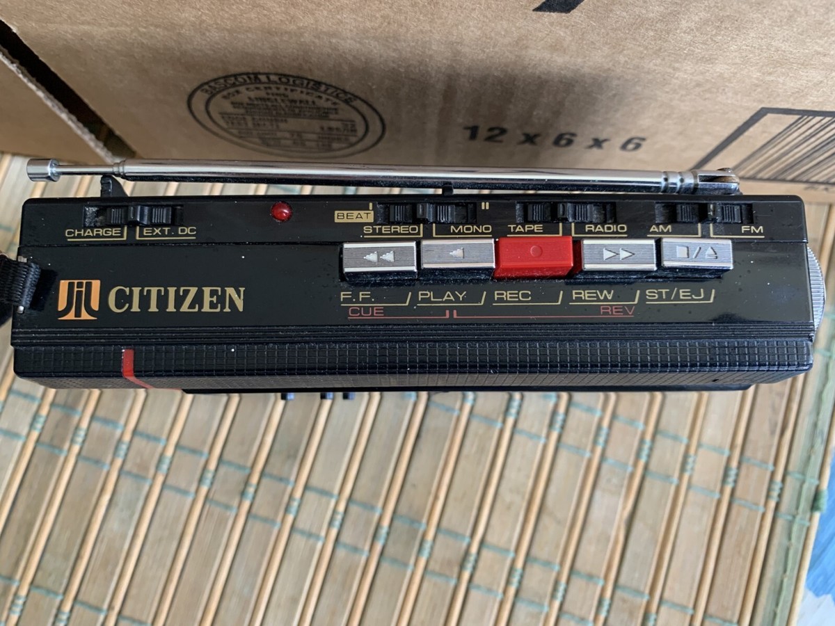 Vintage/Rare Citizen AM/FM Stereo Cassette Recorder/Walkman Model