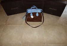 Gucci CRUISE RAMBLE CELLARIUS Leather Layered Tote Handbag Shoulder Bag 370822