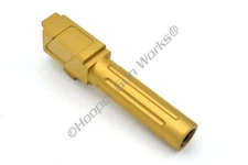 HGW Titan Fluted Pocketed Barrel for Glock 26 G26 9mm Stock Length Gold TiN
