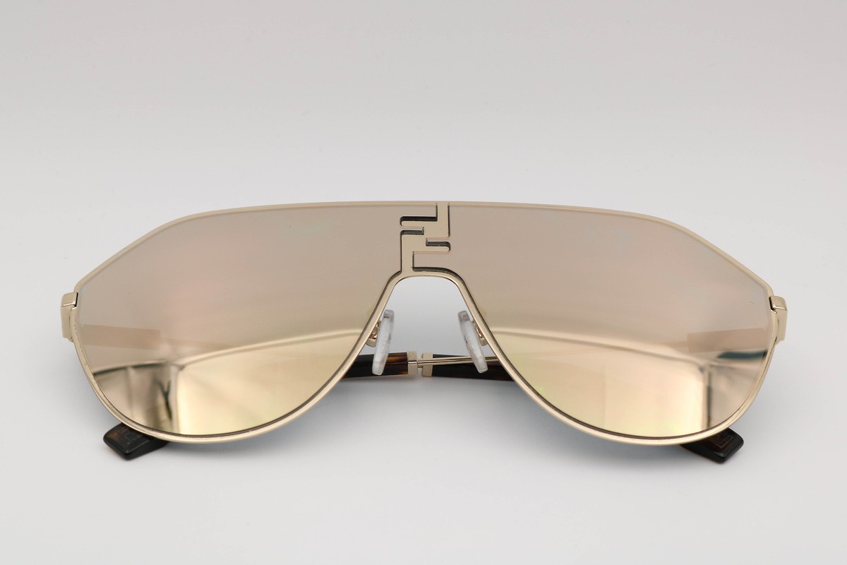 FENDI アビエーターグラス FE50088U 032 Fendi FE50088U Silver Prescription Eyeglasses