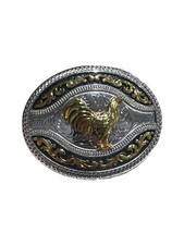 Rooster cowboy western style belt buckle hebilla vaquero Con gallo