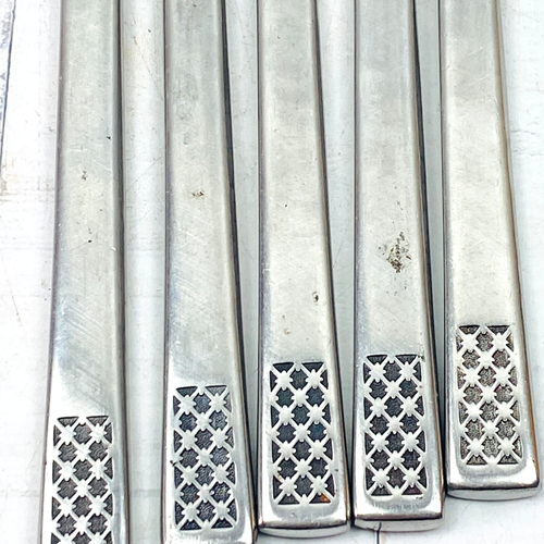 Vintage Wiltshire Stainless Set of 5 x Dinner Knives 20cm Patterned Handle - Picture 5 of 7