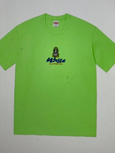 TOP SUPRÊME ALIEN TEE T shirt vert citron SS22 SEMAINE 8 AUTHENTIQUE taille XXL 2XL 