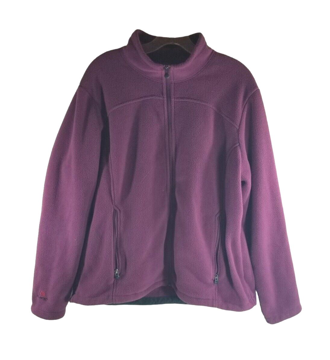 REI Womens Fleece Jacket XL Purple Full Zip Polartec Classic Pockets