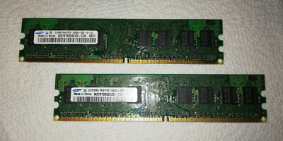 2 x Samsung 512 MB 1Rx8 PC2-5300U-555-12-ZZ